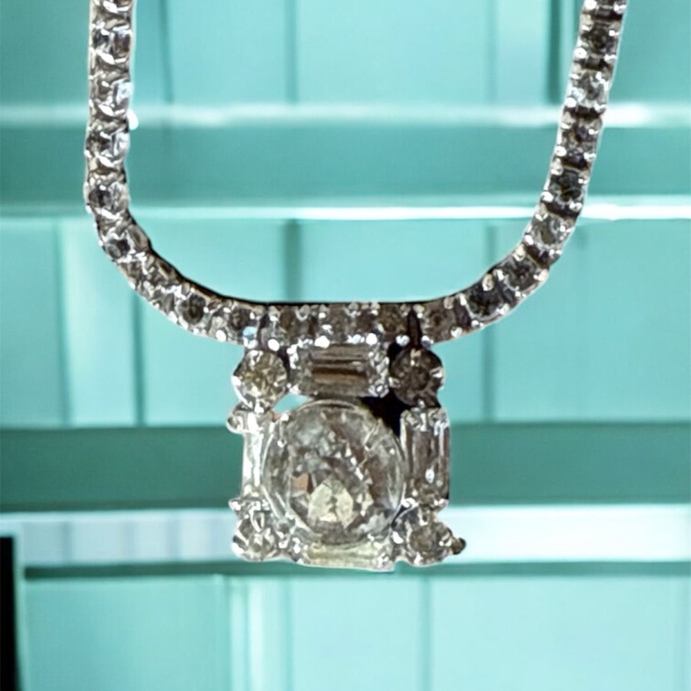 Signed Kramer rhinestone necklace Vintage